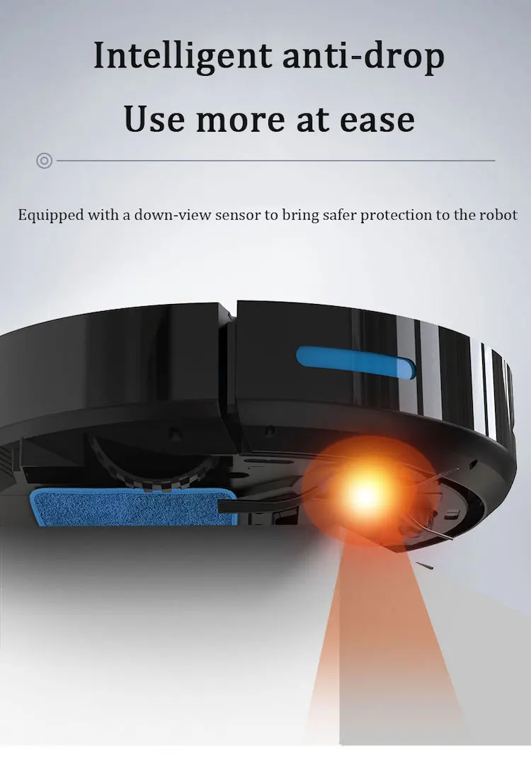 Hot Auto E118HW Robot Floor Cleaner Sweeper Sweeping 2500pa Suction smart vacuum cleaner mop with app