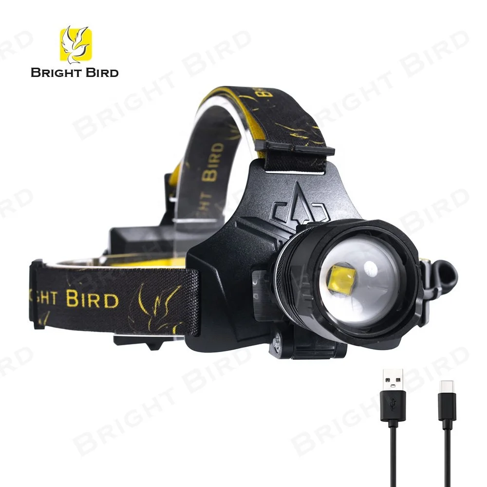Bright Bird 1200 Lumens Led Work Head Light Adjustable Led Headlamp Flashlight Outdoor Camping High Power Headlamp
