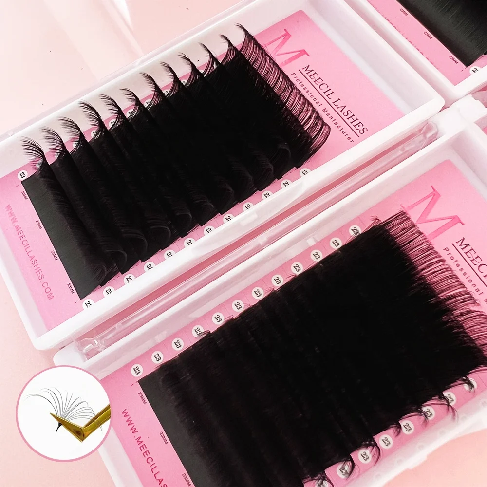Handmade Individual Classic Bulk Private Label Eyelash Extension PBT material Lash Extensions tray