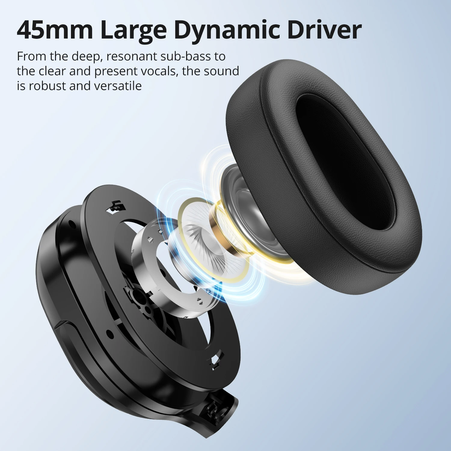 High Quality BT 5.1 Waterproof Wireless Headphones Noise Cancelling Headphones for Music