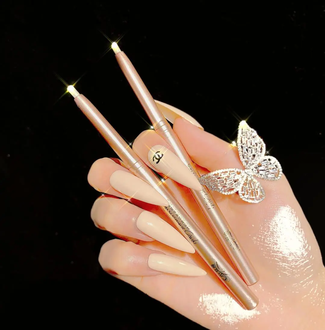 Карандаш для хайлайтера перламутровые мерцающие тени для век ручка водонепроницаемые шампанские золотые высокие пигментные оттенки частная этикетка