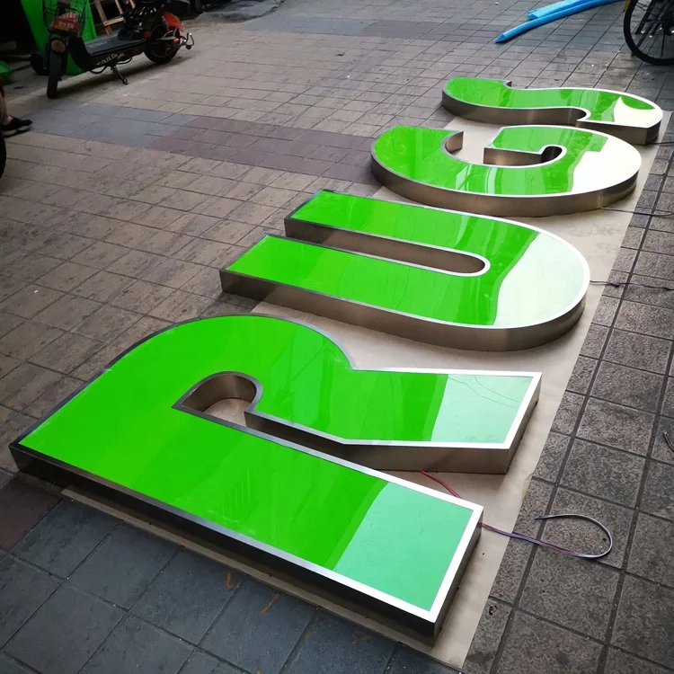 Green Face Color LED Logo Signage Face Lit Channel Letter
