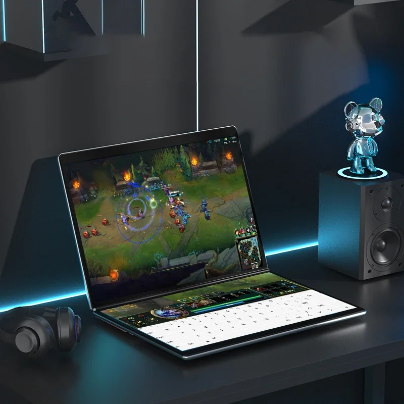 New 13.5' 2.5K Dual Touch Screen Laptop Intel N100 Gen12 16G RAM ddr4 512GB SSD Fast Charging Gravity Induction Ultrabook