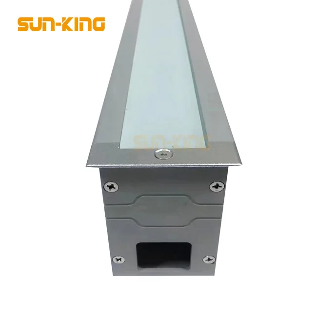 5000K purple yellow park 24V DC linear 1 meter exterior recessed floor light 18W 24W 36W LED driveway ground lamp