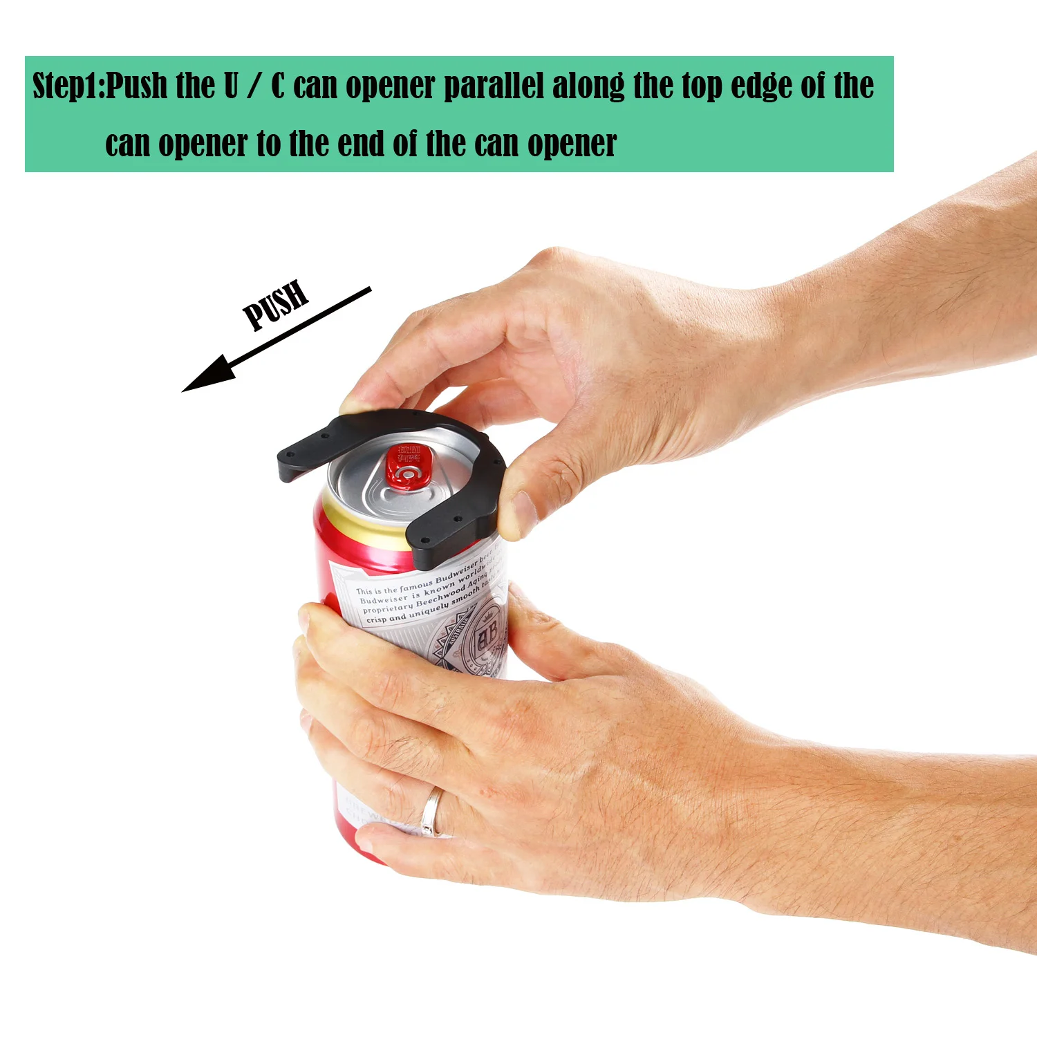  Раздвижной консервный нож инструмент для пива и бара безопасный ручной Открыватель бутылок с гладкой кромкой