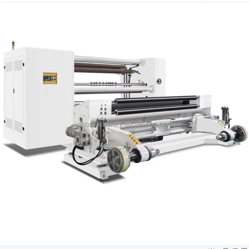 Brown Kraft Paper Jumbo Roll Slitting Machine With Hydraulic Shaft Less Unwinder For Manufacturing Envelops Competitive Price