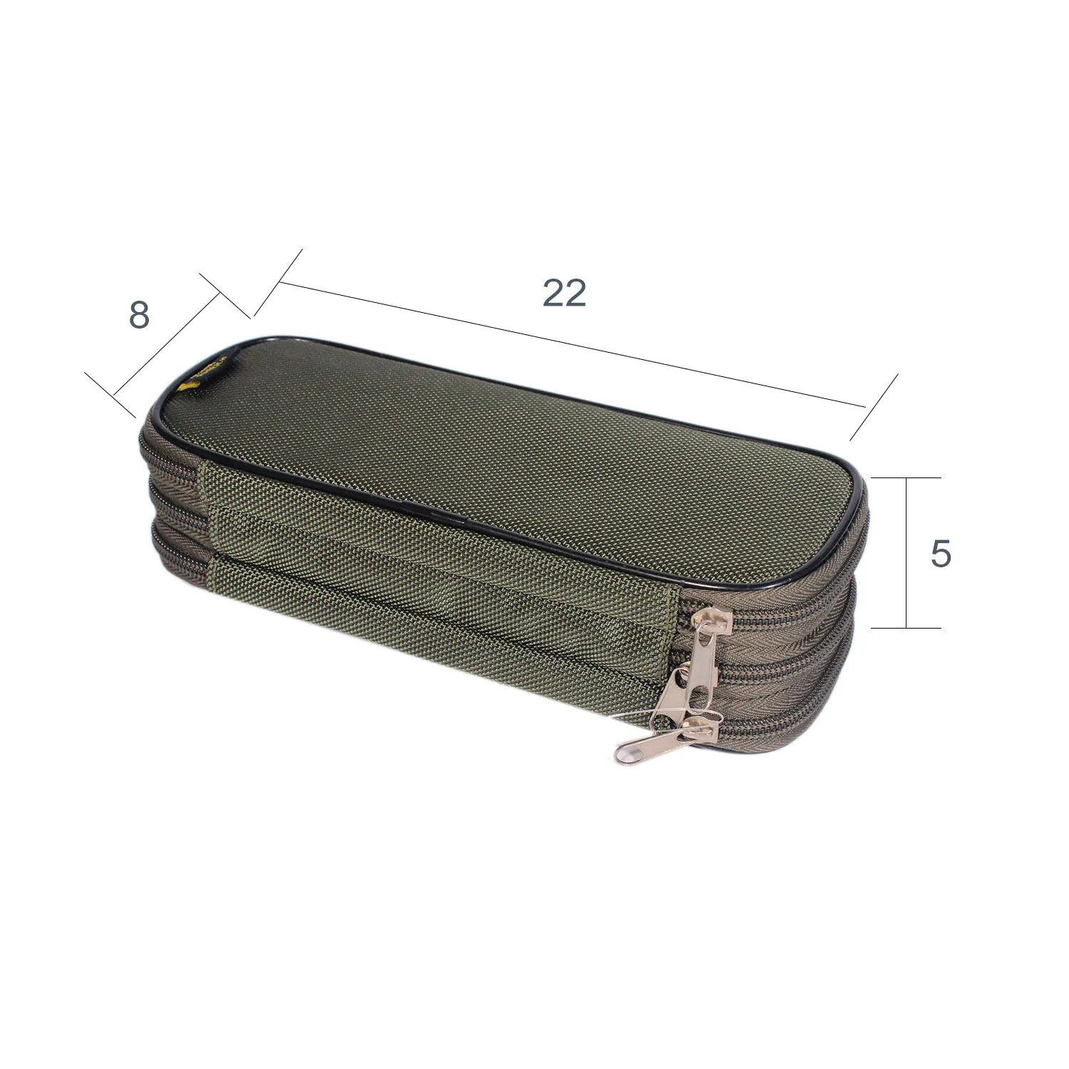 Large Capacity Blue Storage Pouch Marker Pen Pencil Case Simple Stationery Bag Holder For Middle High School