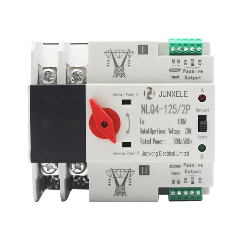 2p 100a Dual Power Automatic Transfer Switch Electronic ATS