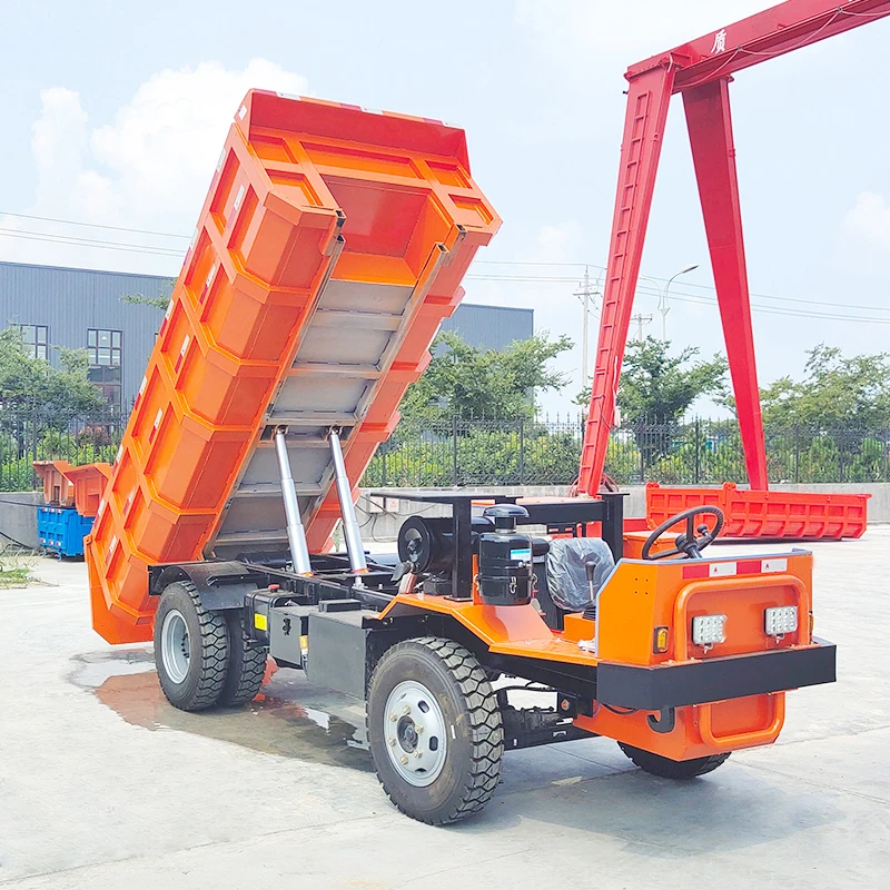 Mine Mini Dumper Easy Operation Electric Four Wheels Hydraulic Mini Dumper Trucks 5 Ton For Sale