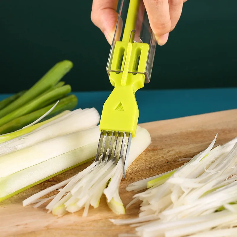 Shredded onion peeler household scraping scallion digging groove onion celery multifunctional shredded onion knife