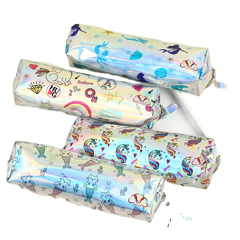 Unicorn Flamingo Large Capacity Cute School Pencil Bag For Girls Kids Office Stationery