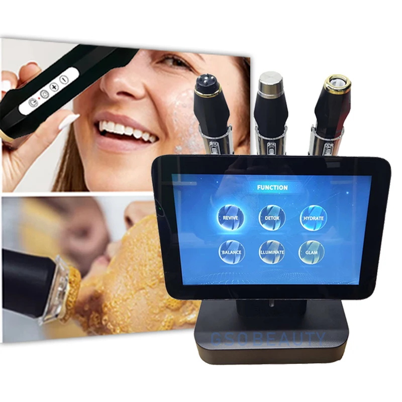 3in1 rf Skin Rejuvenation co2 small bubble oxygen facial machine for Acne Treatment with products pod gel Facial Machine