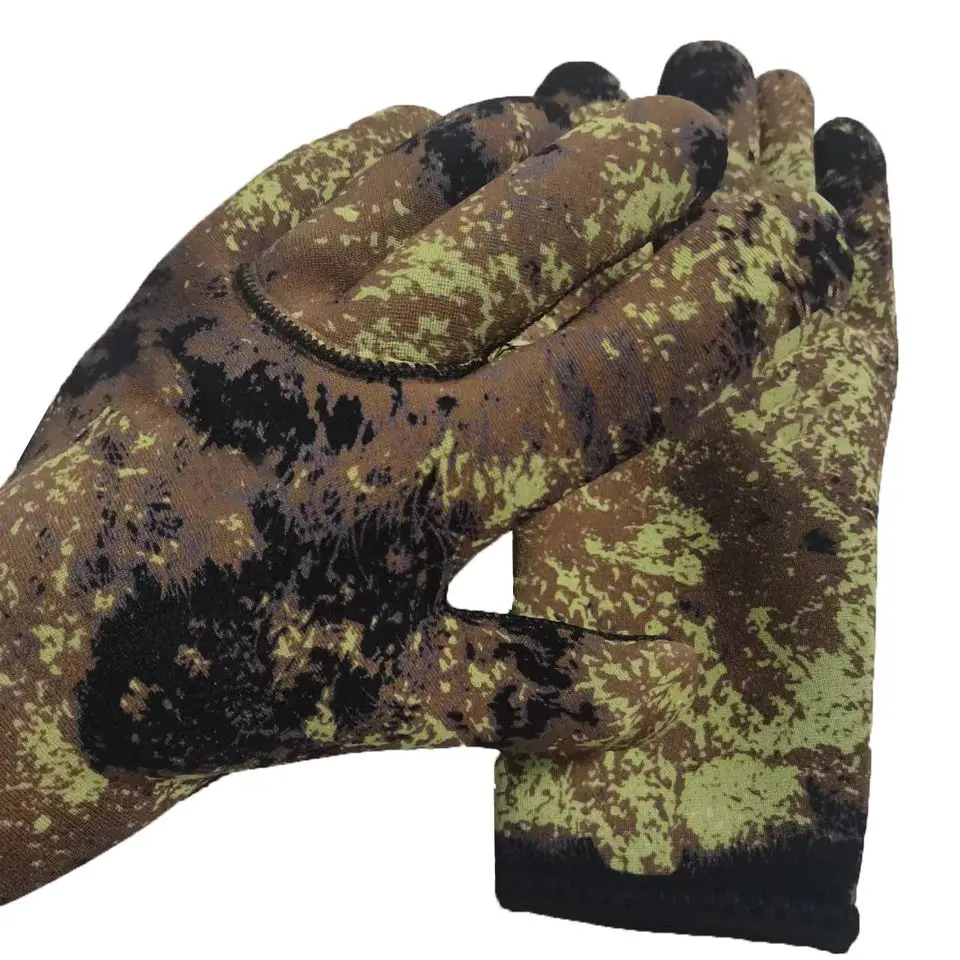 Neoprene Gloves,Camo Wetsuit Gloves Scuba Diving Gloves Warm Anti-Slip Puncture Resistant