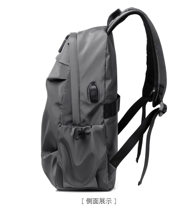 custom new fashion wholesale casual travel laptop men black waterproof Polyester  design business backpack with usb
