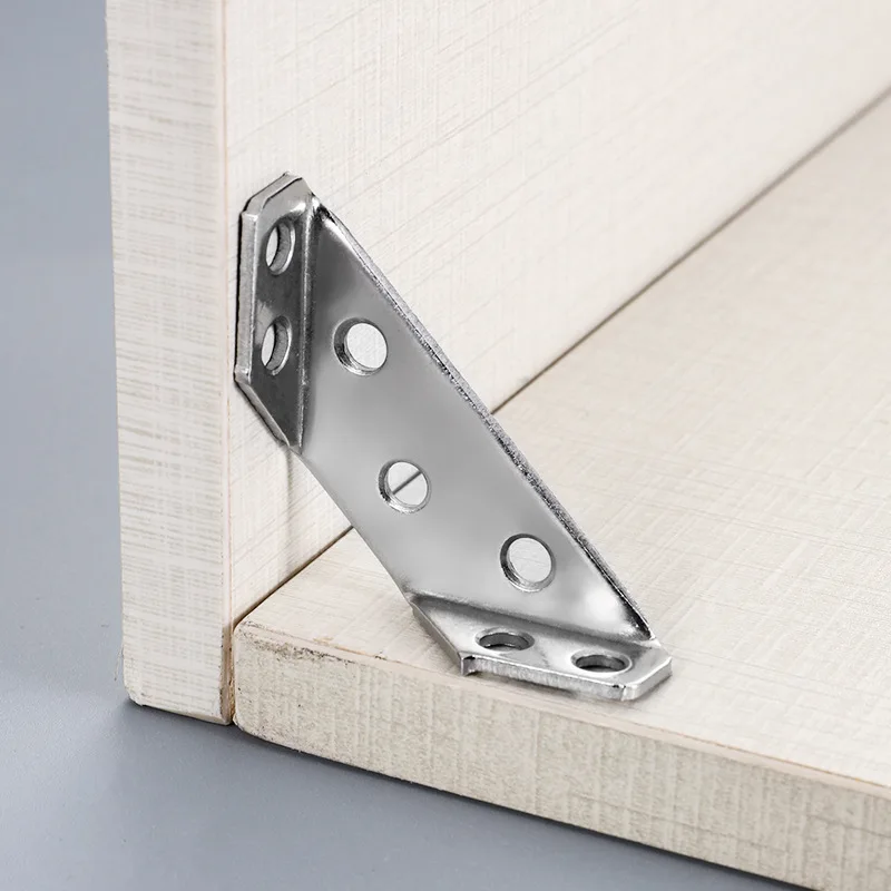 Stainless Steel Furniture Accessories Angle Bracket 90 Degree Angle Code L-shaped Furniture Hardware Connector Accessories