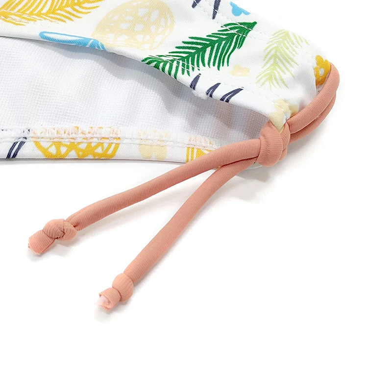 Vacations Beach Wear Fruit Print Sliding Fruit Sling String Bikini Kids Swimsuit Triangle Girl Child Halter Micro Bikini