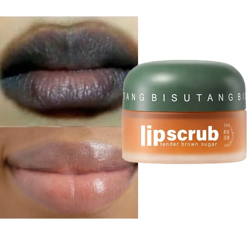 BISUTANG Brightening Lip Scrub Smoker Dark Lip Chapped Organic Sugar Lip Scrub Moisturizing Essence Treatment