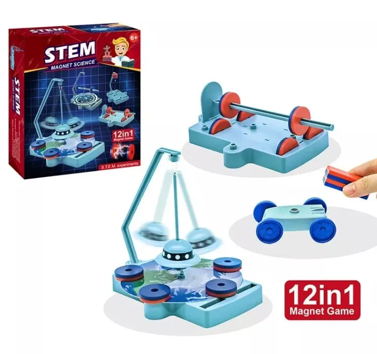 DIY Stem Experient Kits Student Physical Magnetic Education 12 In 1 Magnetic Game