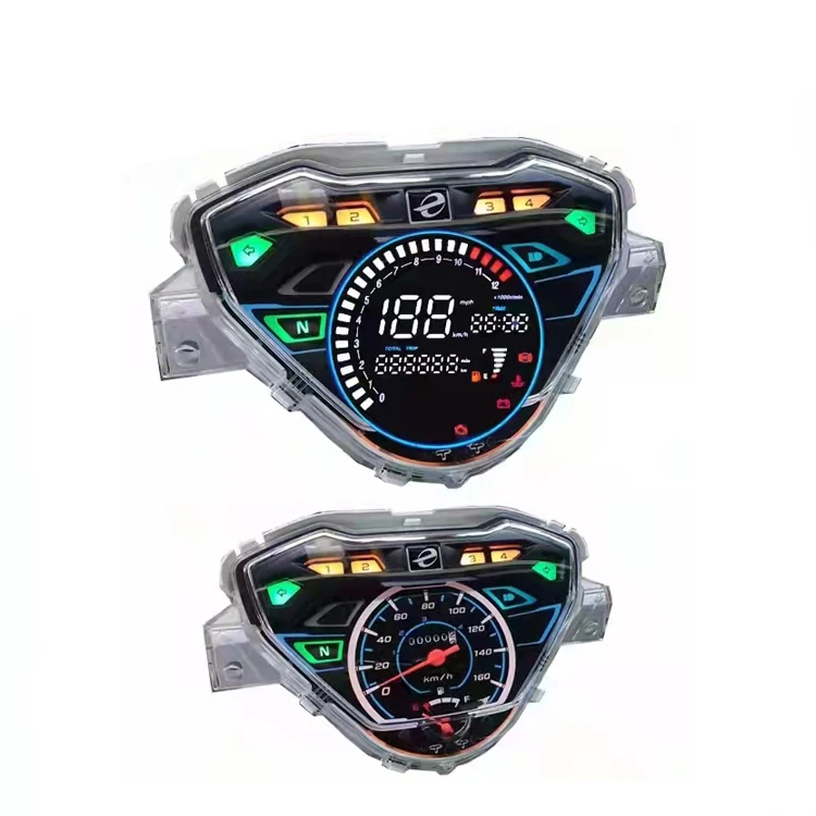 W100I(HON-DA) измеритель скорости часы инструмент Led Lcd цифровой спидометр одометр спидометр тахометр, запчасти для мотоциклов