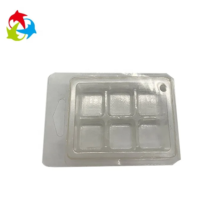 
Rectangle clear cheap wax tart clamshell packaging 