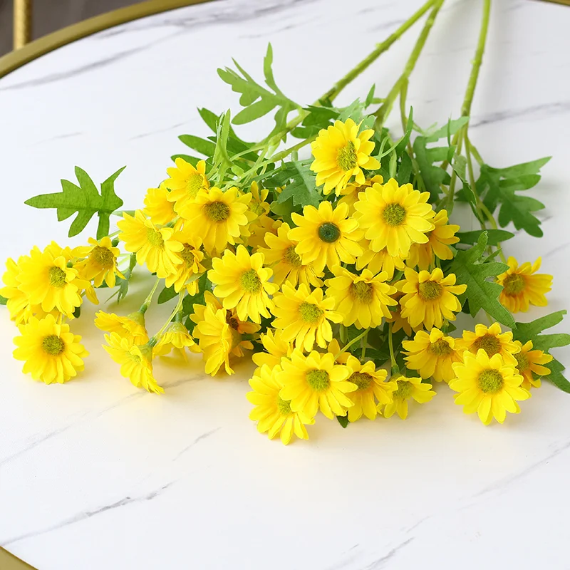 Factory price 54 cm big flower chrysanthemum home decor 13 heads artificial silk flower chrysanthemum