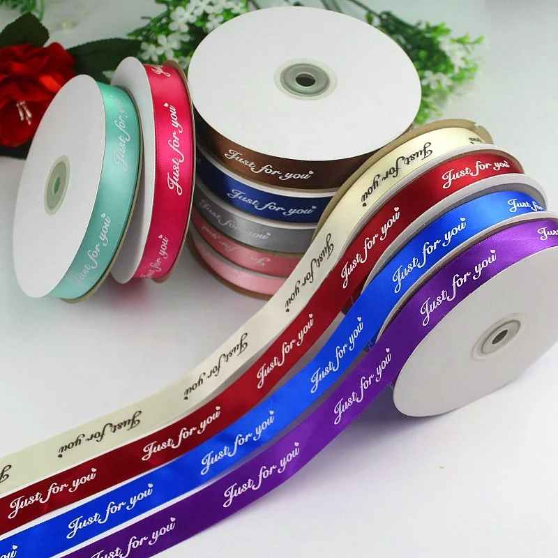 
3/4inch 2cm flowers decorated ribbon printed letters gift ribbon cake birthday gift wrapping ribbon 
