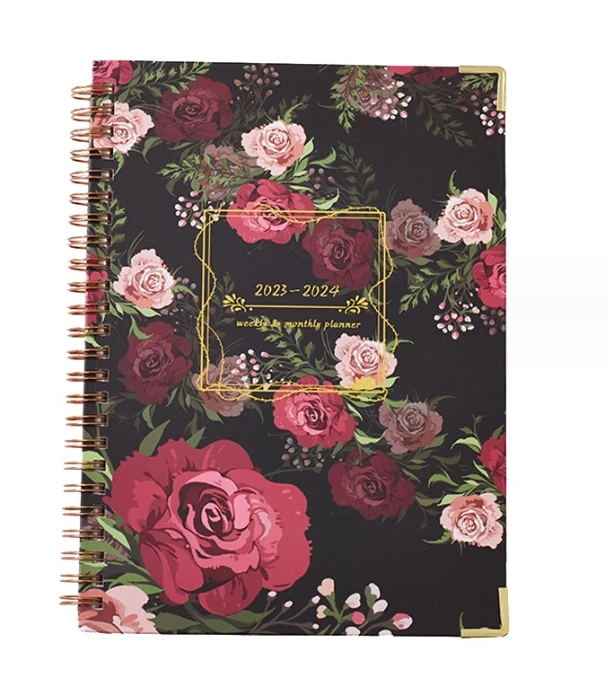 2025 Spiral Handbook and Planner Daily Notebook Side-by-Side Index Page English Weekly Calendar Annual Calendar Coil Notebook