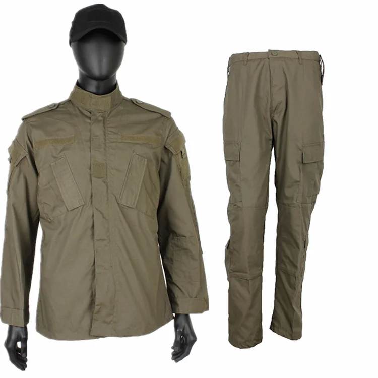 
olive green ACU suit military ripstop combat uniforms army suits 