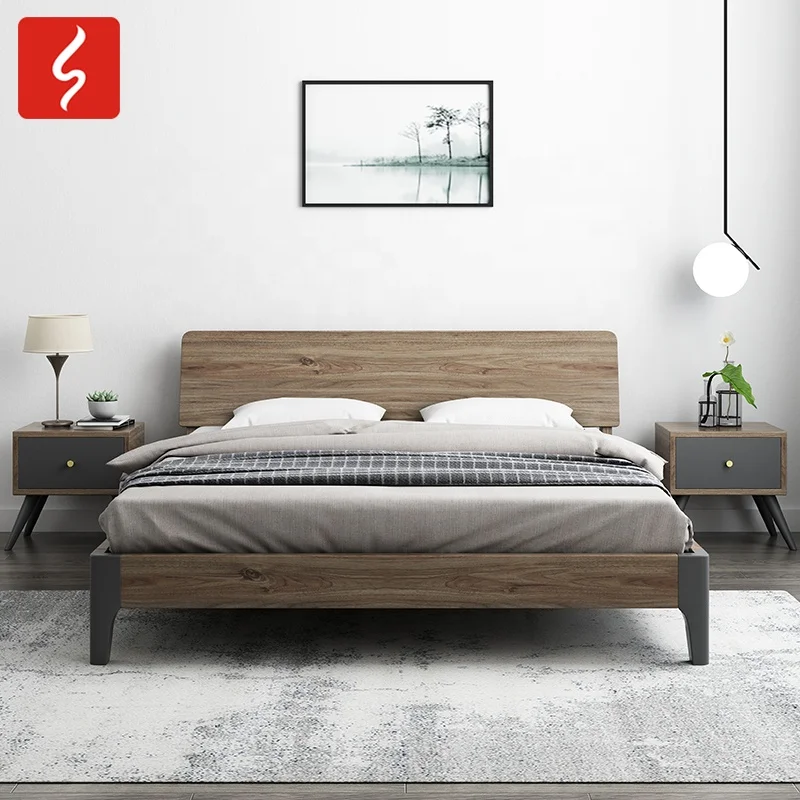 Hotel Using Wholesale Modern King Double Single Queen Size Custom Mdf Platform Headboard Wood Bed Frame