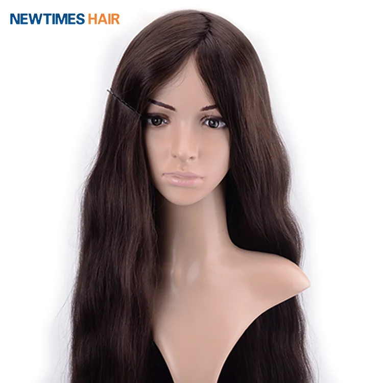 Newtimes hair top quality injected silicone skin women long human hair toupee full wigs