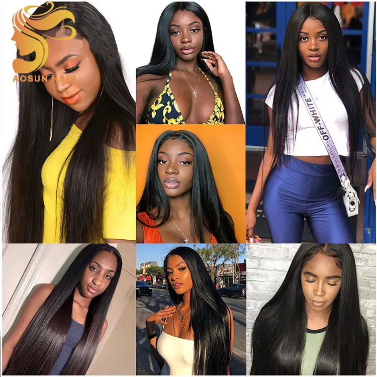 Aosun Brazilian Human Hair Lace Front Wig,Pre Plucked Lace Wig For Black Women,Natural Virgin Lace Wig Human Hair With Baby Hair
