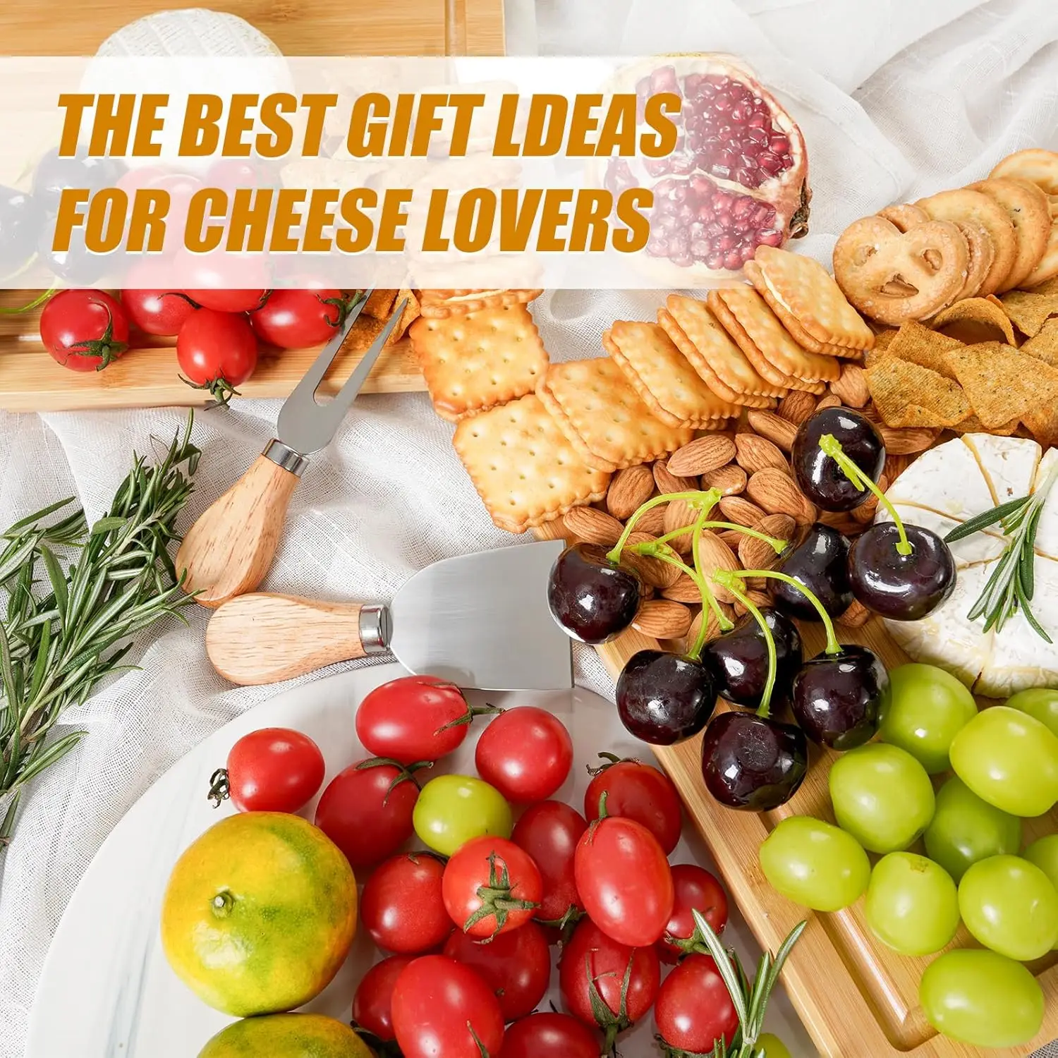 Customized Hot Selling Charcuterie Boards Bamboo Wooden Cheese Board Serving Tray Board Cheese Plate