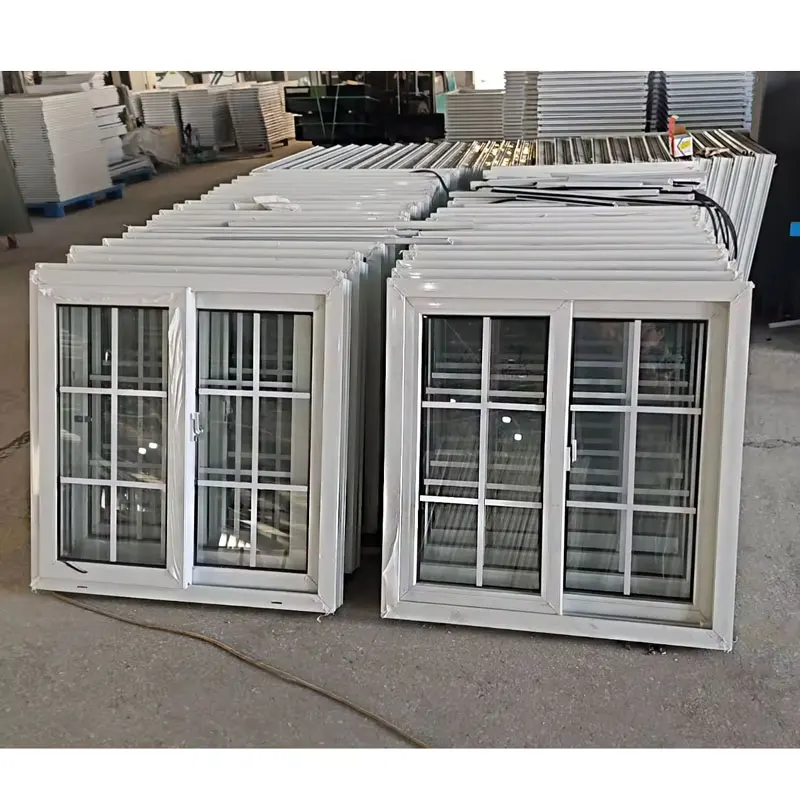 Cheap Doors And Windows China Manufacturers Soundproof Windproof Hurricane Glass Vinyl Pvc Sliding Windows