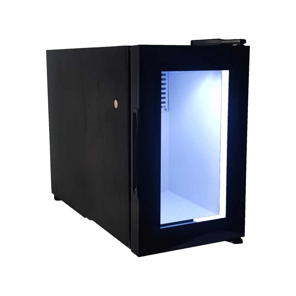 Glass Door Milk Cooler Fridge For Coffee Machine With Milk Tube Holes
