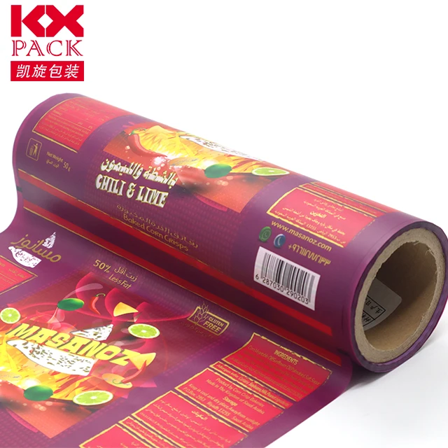 Hot Sales Moisture Proof Potato Chips Plastic Packaging Film Roll Laminating Snack Candy Packaging  For Food Cake SnackPackaging