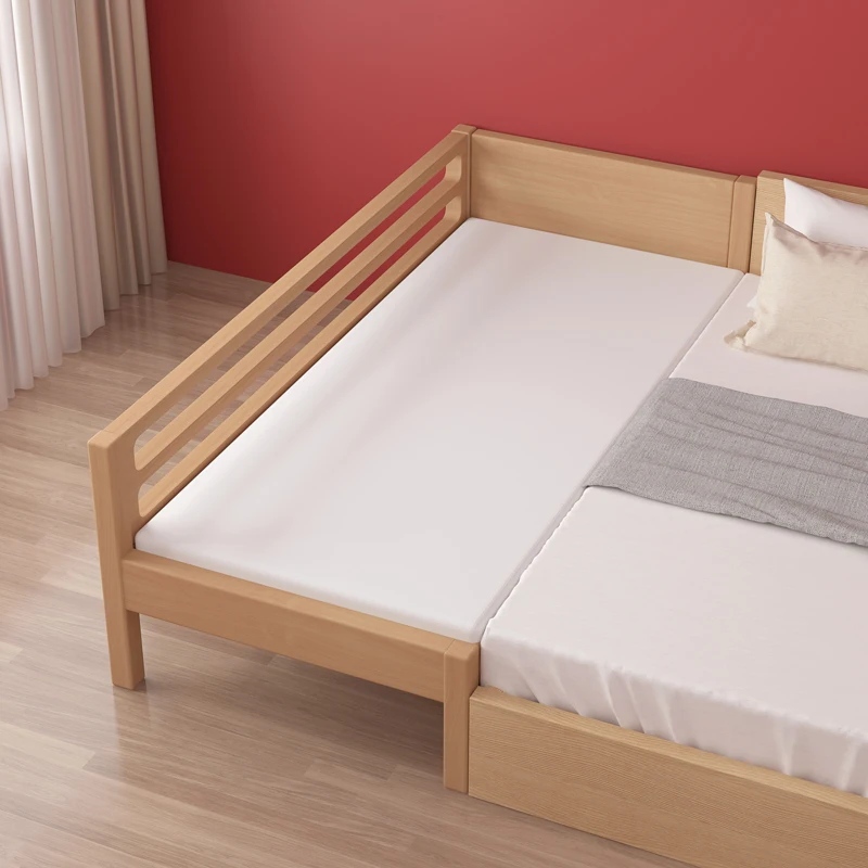 Сшитые на заказ большие простыни для мальчиков, расширяющиеся детские кроватки из массива дерева, бука, детская кровать с ограждением