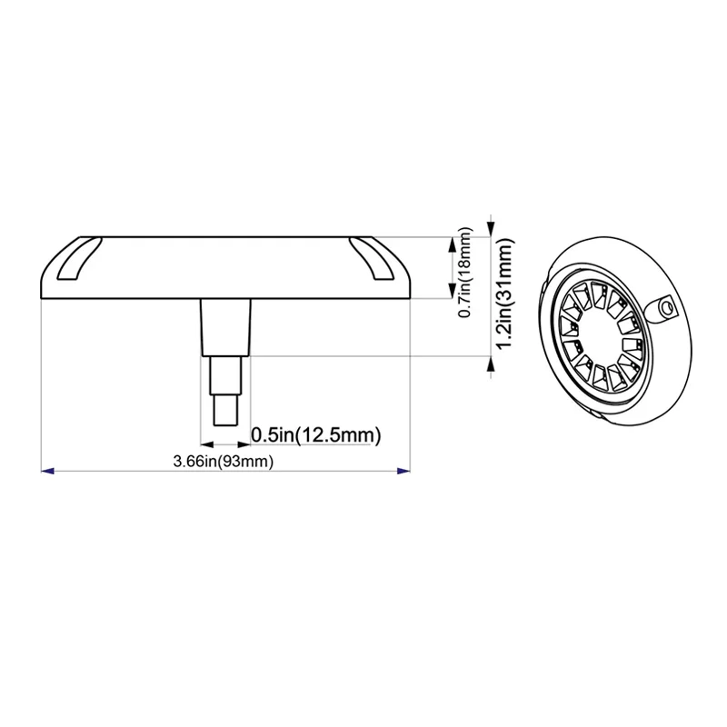 Marine Accessories WEIKEN Blue White LED Underwater Marine Boat Lights