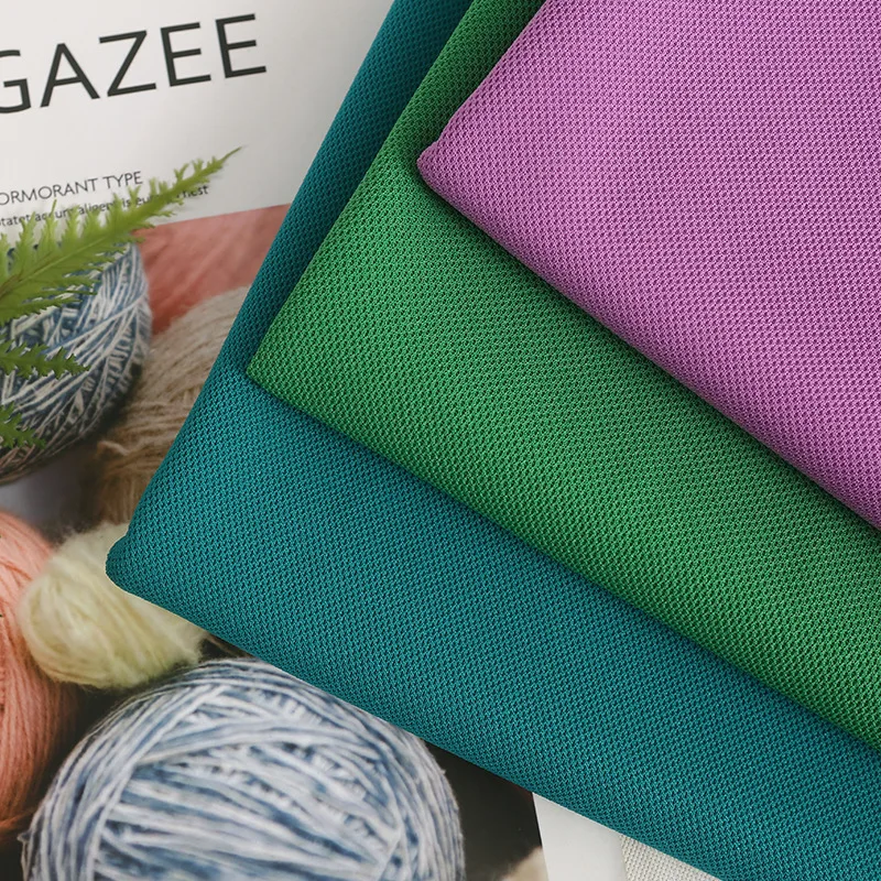 2 layers bonded fabric 390gsm fleece-lined polo shirt mirco velvet bonded pique fabric for winter shirt read to ship