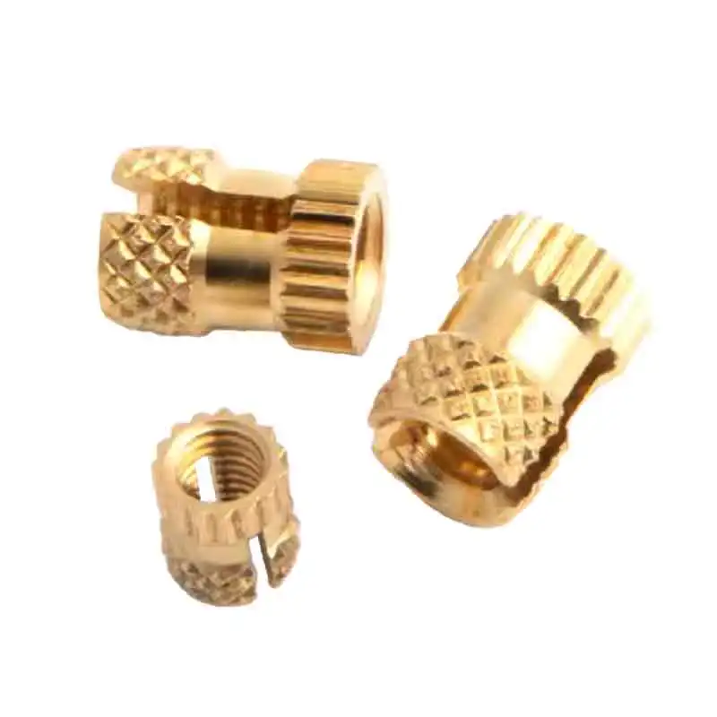 Brass Heat Staking Inner Threaded Insert Nuts M3 cold pressing expansion slotted nut
