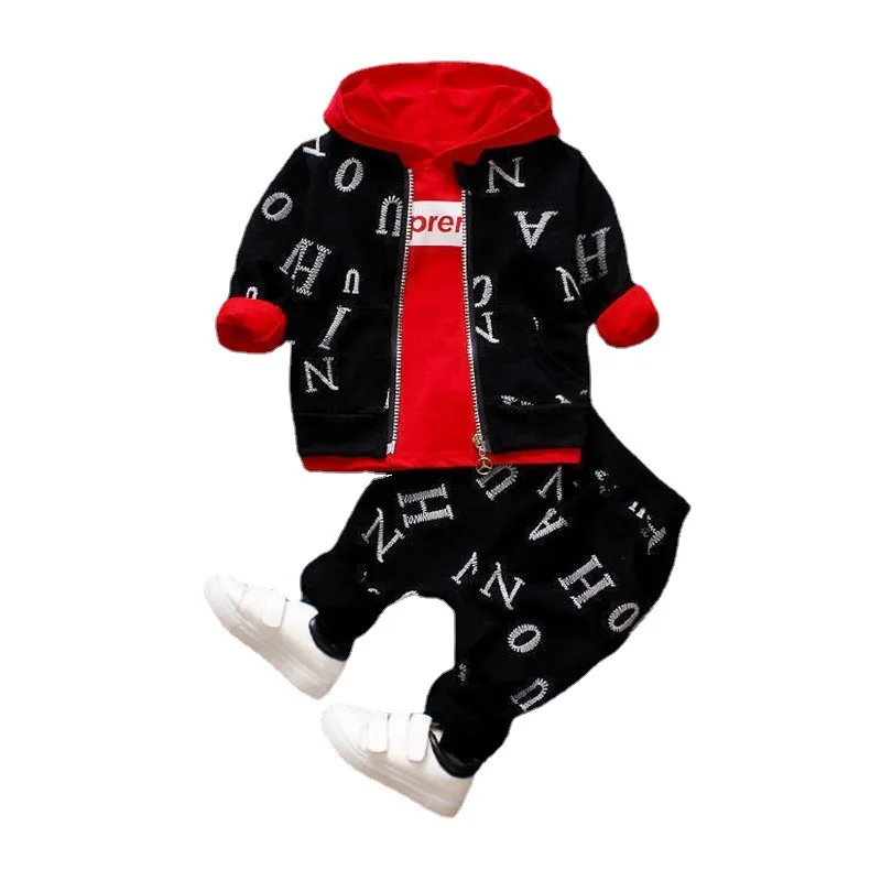 Spring Autumn Winter Baby Clothes Set Children Clothing Warm Suits Kids Baby Boys Jacket+pant 3PCS Child Training Boy Clothes