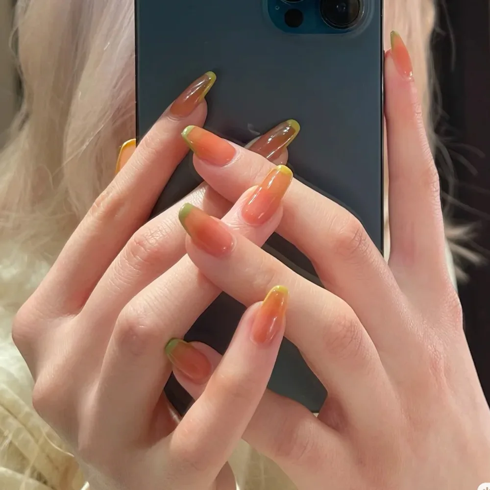 Гроб накладные ногти долговечные короткие балета острые накладные ногти Упаковка оптовая пресс на ногти