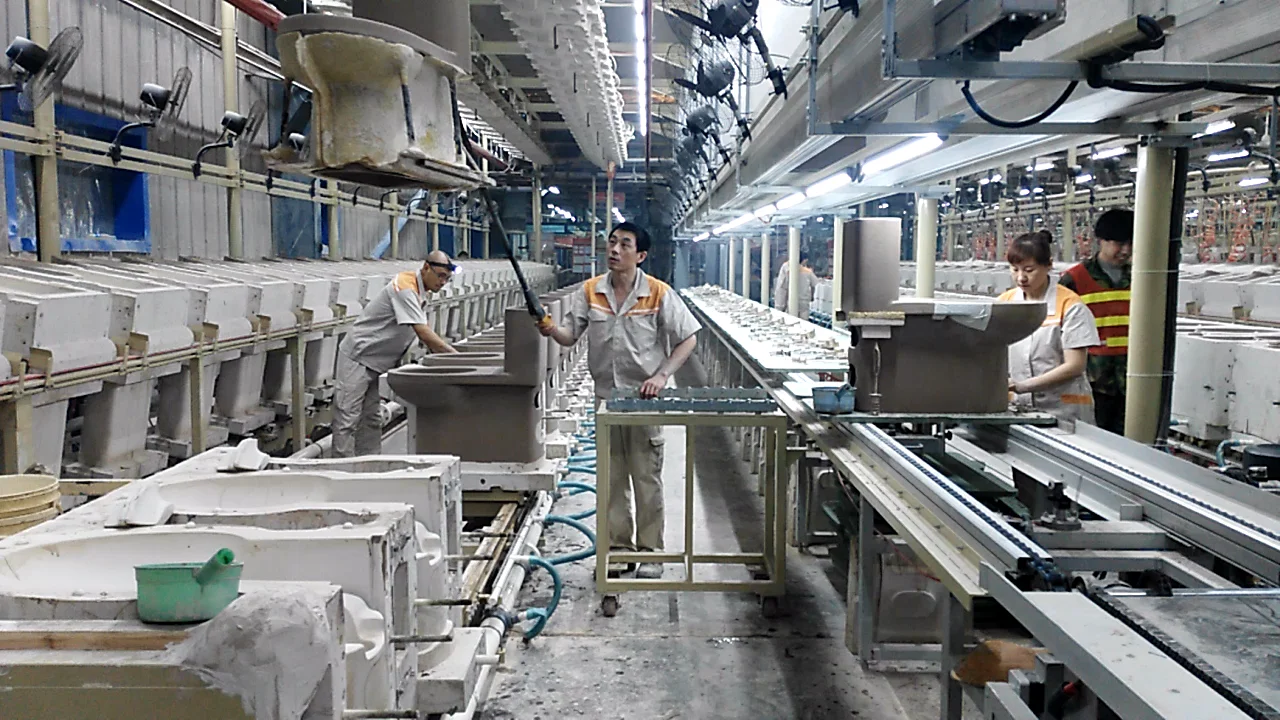 Spagless Working Mold Technology Sanitaryware Ceramic Casting Slip Battery Producing Plants