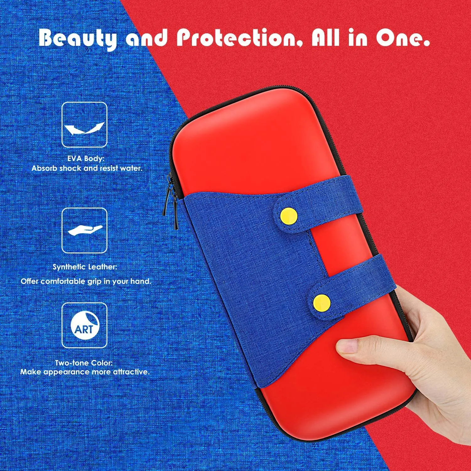 Mario Switch Game Accessories Portable Protective Hard Shell Cover Travel Carrying Case EVA NS Storage Bag For Nintendo Switch