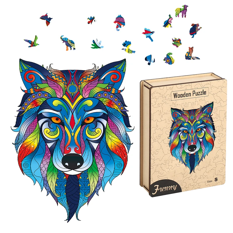 Adult 3d Wood Puzzle for Adult Wood Unique Design Jigsaw Puzzle Wooden Decor Toy White Box Ce Unisex Educational Toy 101~500