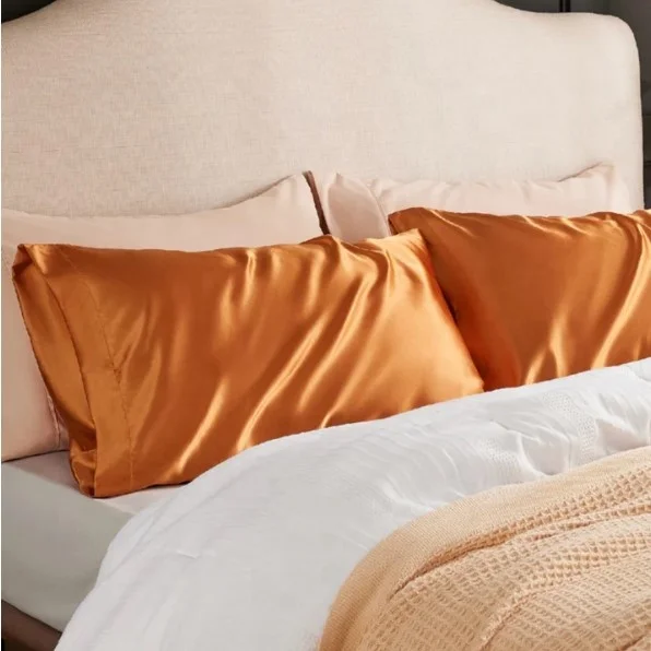 35 Colors Ready to Ship and Wholesale Pillowcases Cover Smooth and Soft Luxury Envelope Queen Size Silk Satin Pillow Cases