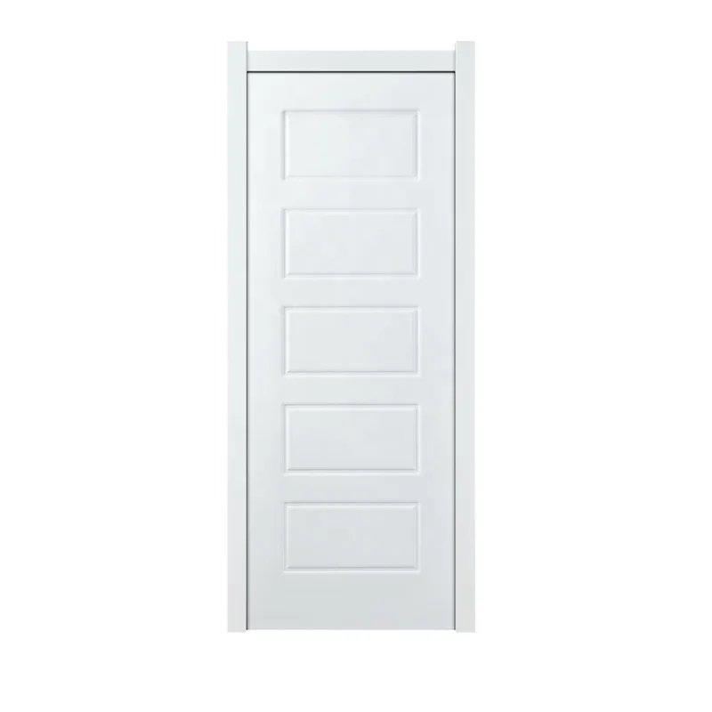 Cheap bedroom latest Design Interior white PVC film coated MDF hollow core Wooden Doors for rooms