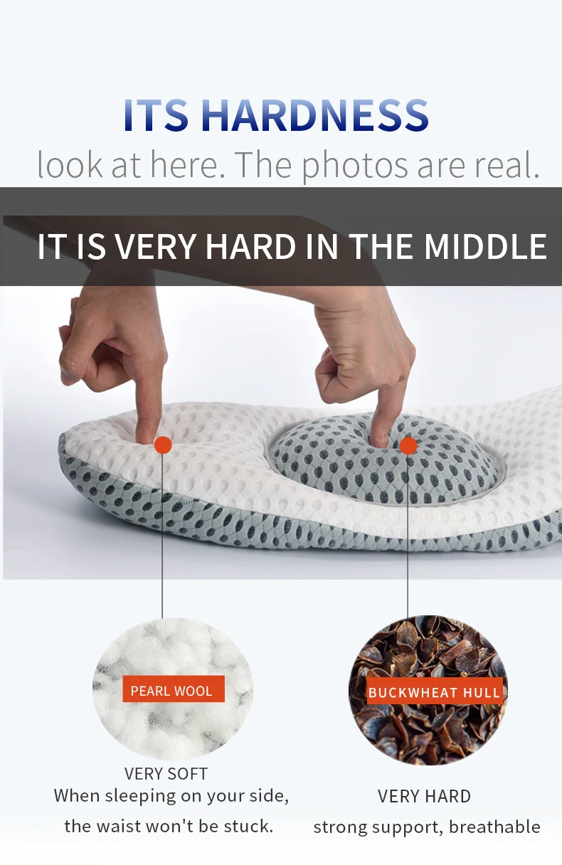 Bed and back support pillows Inflatable waist pillow buckwheat lumbar back support cushion