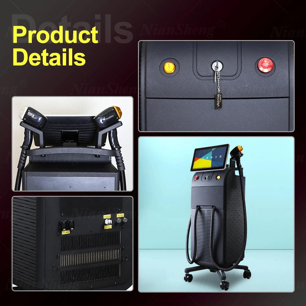 755 808 1064nm so pranos ice platinum Titanium Diode Laser  Permanent Hair Removal Beauty Machine