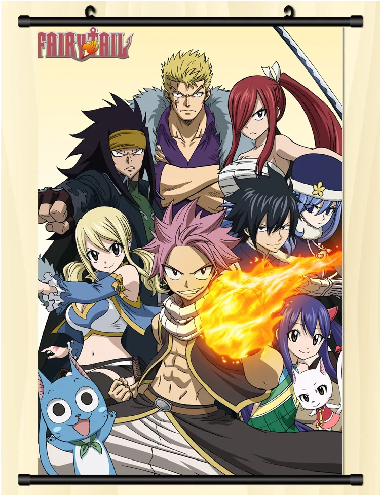 60*90cm 20 Design High  quality Anime Fairy Tails Wall scrolls Waterproof posters Banners