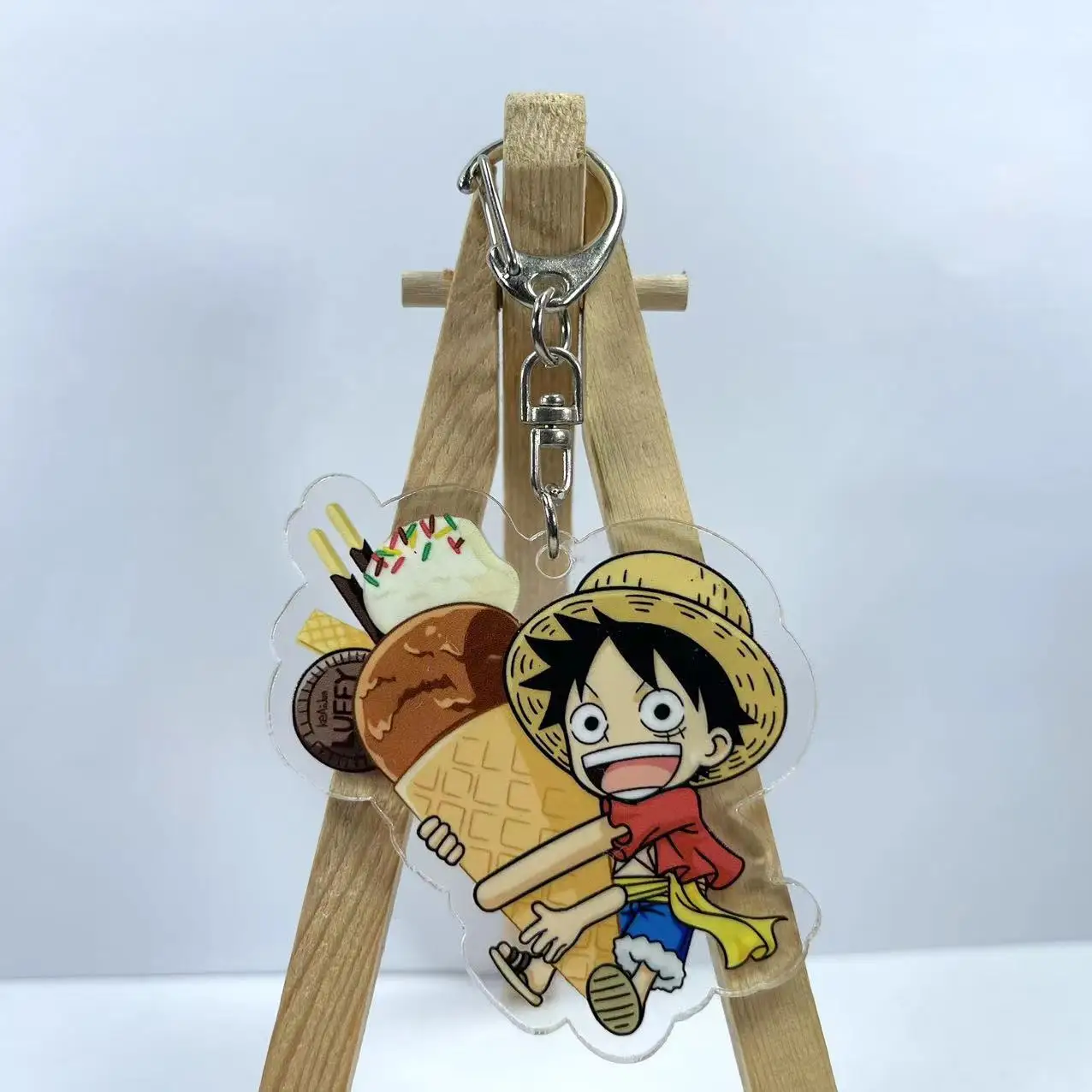 Cosplay Luffy Anime One Piece Pendant Keychain Print Acrylic Keychain